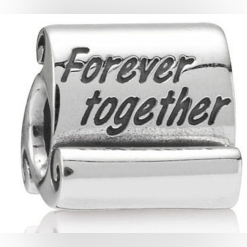 Authentic Excellent Condition Pandora Retired Forever Together Charm S925ALE